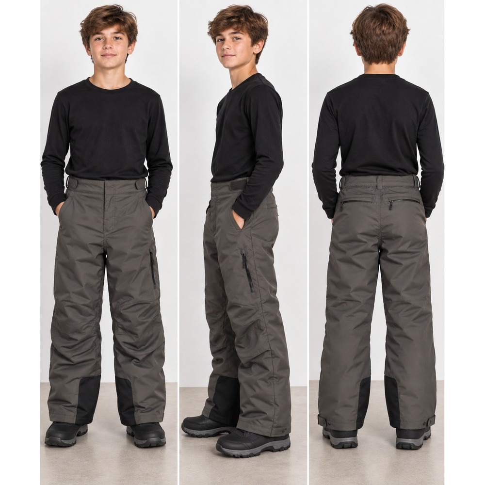 🌄 REI Boys Waterproof Snow Pants Fleece Lined Gaiters Cordura Boys L(14/16